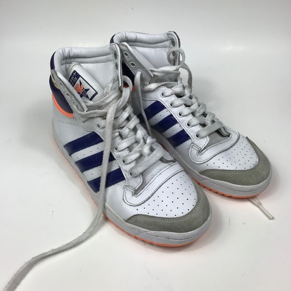 adidas Shoes - Womens 7 Adidas Top Ten Mid High VTG White Shoes